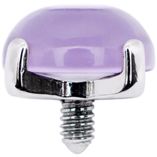将图片加载到图库查看器，14G Natural Purple Amethyst Externally Threaded Dermal Anchor Top
