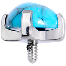 将图片加载到图库查看器，14G Natural Turquoise Externally Threaded Dermal Anchor Top
