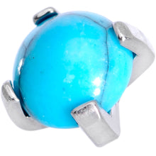 将图片加载到图库查看器，14G Natural Turquoise Externally Threaded Dermal Anchor Top
