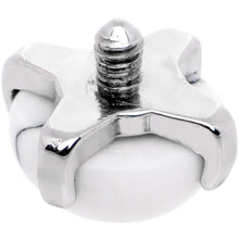Load image into Gallery viewer, 14G Natural White Howlite Externally Threaded Dermal Anchor Top
