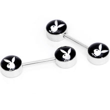 将图片加载到图库查看器，Licensed Playboy Bunny Barbell Nipple Ring Set

