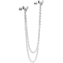 将图片加载到图库查看器，16G 1/4 Springtime Butterfly Cartilage Chain Earring
