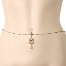 将图片加载到图库查看器，Aurora Gem Dancing Queen Chandelier Dangle Belly Ring Belly Chain
