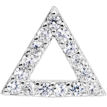 Load image into Gallery viewer, 16G 1/4 Clear Gem Triangle Cartilage Tragus
