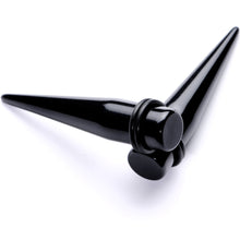Load image into Gallery viewer, Lightweight Black Acrylic Straight Taper Set 10mm to 25mm
