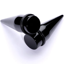 Load image into Gallery viewer, Lightweight Black Acrylic Straight Taper Set 10mm to 25mm
