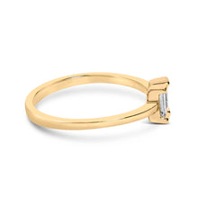 Load image into Gallery viewer, 14K Yellow Gold Plated Sterling Silver 1/5 Cttw Baguette Diamond Open Band Ring
