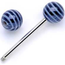 Load image into Gallery viewer, Evening Stripes Party Barbell Tongue Ring Set of 4
