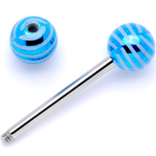 Load image into Gallery viewer, Bright Stripes Party Barbell Tongue Ring Set of 4
