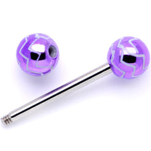 Load image into Gallery viewer, Summer Party Zig Zag Barbell Tongue Ring Set of 4
