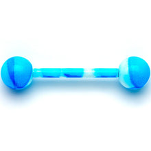Load image into Gallery viewer, 14G 5/8 Blue Camouflage Straight Barbell Tongue Ring
