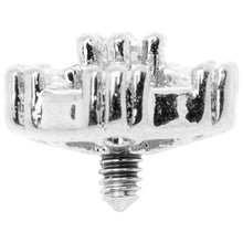 Load image into Gallery viewer, 14G Clear Gem Externally Threaded Dermal Anchor Top
