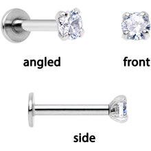 Load image into Gallery viewer, 16G 1/4 Clear Gem Butterfly Cartilage Tragus Earring Set of 3
