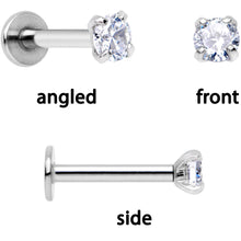 Load image into Gallery viewer, 16G 1/4 Clear Gem Gold Tone Flower Cartilage Tragus Set of 3

