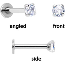 将图片加载到图库查看器，16G 1/4 Clear Gem Gold Tone Daisy Flower Cartilage Tragus Set of 3
