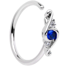 将图片加载到图库查看器，20G 5/16 Blue Clear Gem Oceans Eye Seamless Circular Ring
