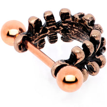 Load image into Gallery viewer, 16G 1/2 Clear Gem Rose Gold Tone Flower Cuff Cartilage Earring
