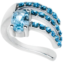 Load image into Gallery viewer, Blue Gem All Of The Bling None Of The Commitment Non Pierced Ear Cuff
