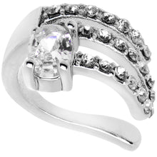 Load image into Gallery viewer, Clear Gem All Of The Bling None Of The Commitment Non Pierced Ear Cuff
