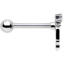 Load image into Gallery viewer, 16G 5/16 Clear Gem Halloween Skull Bow Cartilage Tragus Earring
