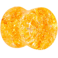 Load image into Gallery viewer, Yellow Shattered Glass Mellow Sunshine Saddle Plug Set 6mm to 16mm

