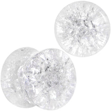 Load image into Gallery viewer, Clear Shattered Glass Saddle Plug Set 6mm to 16mm
