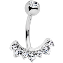 Load image into Gallery viewer, Clear CZ Gem Wave Of Glamour Belly Ring
