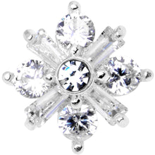 Load image into Gallery viewer, 14G Clear CZ Gem Ice Princess Dermal Anchor Top
