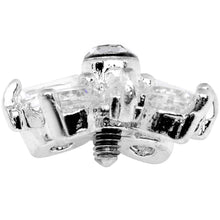 Load image into Gallery viewer, 14G Clear CZ Gem Ice Princess Dermal Anchor Top

