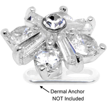 Load image into Gallery viewer, 14G Clear CZ Gem Ice Princess Dermal Anchor Top
