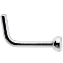 Load image into Gallery viewer, 18G Grade 23 Titanium Press Fit CZ Micro Ball L Shaped Nose Ring
