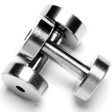 将图片加载到图库查看器，2G Steel Double Flare Screw Fit Tunnel Plug Set
