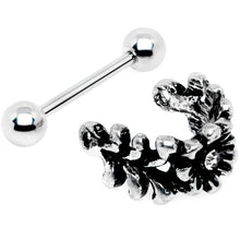 Load image into Gallery viewer, 16G 3/8 Clear Gem Floral Wreath Cuff Cartilage Earring
