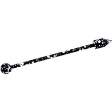 Load image into Gallery viewer, 14G Black White Make A Point Industrial Barbell 38mm
