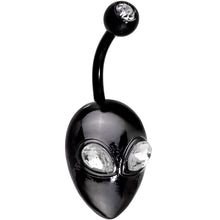 将图片加载到图库查看器，Clear Gem Midnight Black Alien Invasion Belly Ring
