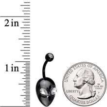 将图片加载到图库查看器，Clear Gem Midnight Black Alien Invasion Belly Ring
