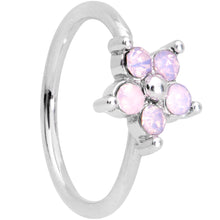 Load image into Gallery viewer, 20G 5/16 Pink Faux Opal Flower Seamless Circular Ring
