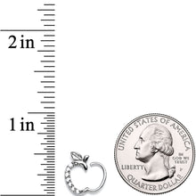 Load image into Gallery viewer, 16G 3/8 Clear CZ Gem Tasty Treat Right Apple Closure Ring
