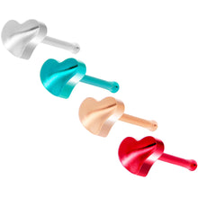 Load image into Gallery viewer, 20G 1/4 Multi Tone Valentines Day Heart Nose Bone 4 Pack Set

