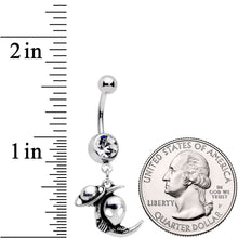 将图片加载到图库查看器，Clear Gem UFO Aliens Are Watching Dangle Belly Ring
