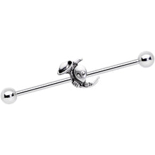 Load image into Gallery viewer, 14G UFO Aliens Are Watching Industrial Barbell 38mm
