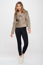 Load image into Gallery viewer, Coalition LA Studded Classic Moto Faux Leather Jacket for Women Edgy and Stylish Outerwear
