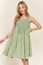 Load image into Gallery viewer, Decorative Button Sleeveless Babydoll Dress For Women – Elegant, Unique, Flowy, Comfortable, Versatile &amp; Stylish
