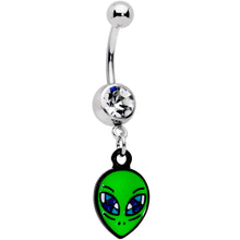 将图片加载到图库查看器，Clear Gem Vivid Invader From Beyond Belly Ring Dangle
