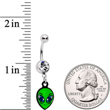 将图片加载到图库查看器，Clear Gem Vivid Invader From Beyond Belly Ring Dangle
