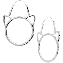 Load image into Gallery viewer, Simple Cut Out Cat Lover Extraordinaire Tunnel Plug Earrings
