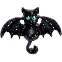 Load image into Gallery viewer, 16G 5/16 Black Halloween Batty Bat Cartilage Tragus Earring
