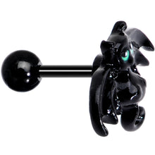 Load image into Gallery viewer, 16G 5/16 Black Halloween Batty Bat Cartilage Tragus Earring
