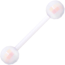 Load image into Gallery viewer, Flexible Acrylic New Years Disco Ball Barbell Tongue Ring Set
