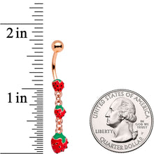 将图片加载到图库查看器，Gold Tone Beautiful Berry Bounty Dangle Belly Ring
